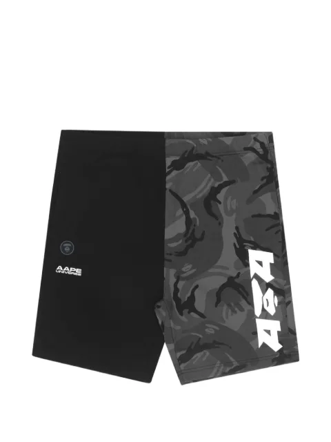 AAPE BY *A BATHING APE® Moonface colourblock shorts Black AAPSPM6859XXI