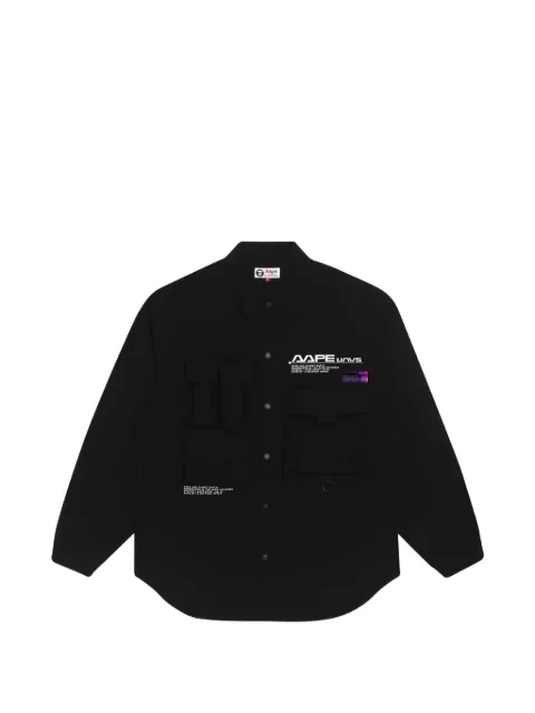 AAPE BY *A BATHING APE® logo-print shirt Black AAPSTM8372XXG