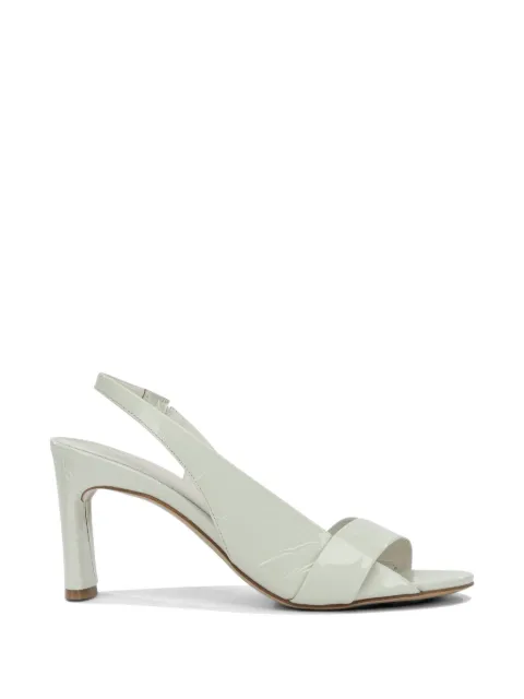 Del Carlo patent-leather slingback sandals Green 12128METISBABYLATTE