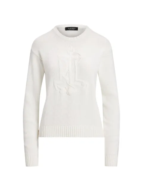 Lauren Ralph Lauren embroidered-logo sweater Neutrals 200957565001