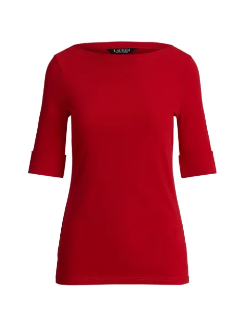 Lauren Ralph Lauren boat-neck elbow-sleeve T-shirt Red 200654963183