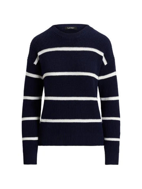 Lauren Ralph Lauren striped cotton-knit sweater Blue 200957513004