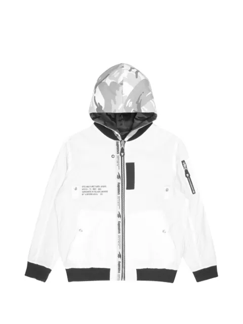 AAPE BY *A BATHING APE® Moonface-patch jacket White AAPLJM7499XXI