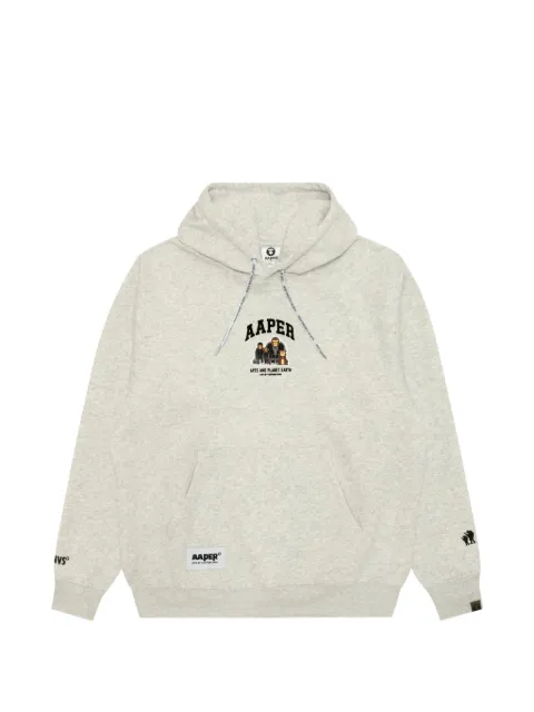 AAPE BY *A BATHING APE® AAPER graphic-print hoodie White AAPSWMC370XAP