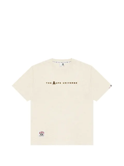 AAPE BY *A BATHING APE® logo-print relaxed-fit T-shirt Neutrals AAPTEM1725XAP