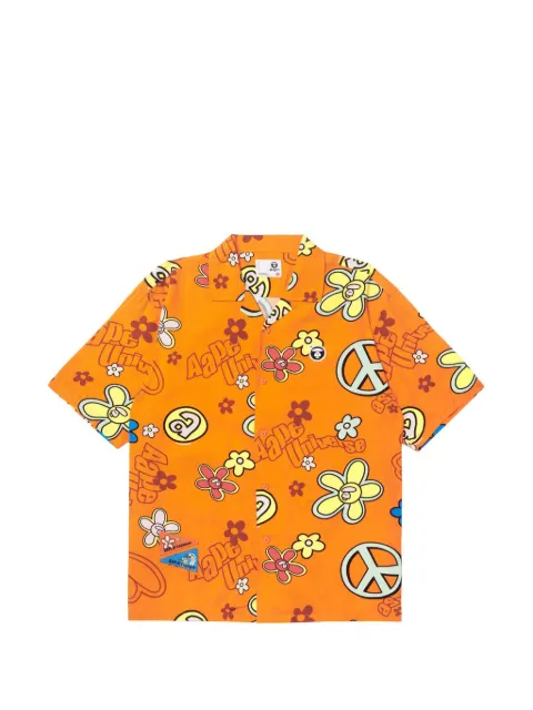 AAPE BY *A BATHING APE® graphic-print shirt Grey AAPSRM8446XXK