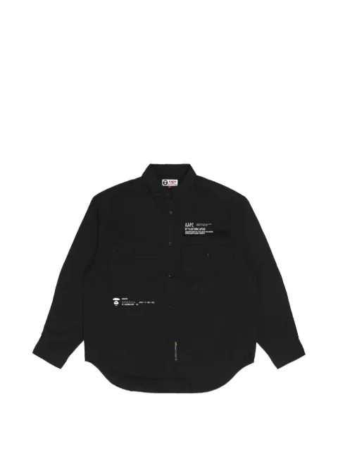AAPE BY *A BATHING APE® embroidered shirt Black AAPSTM8413XXJ