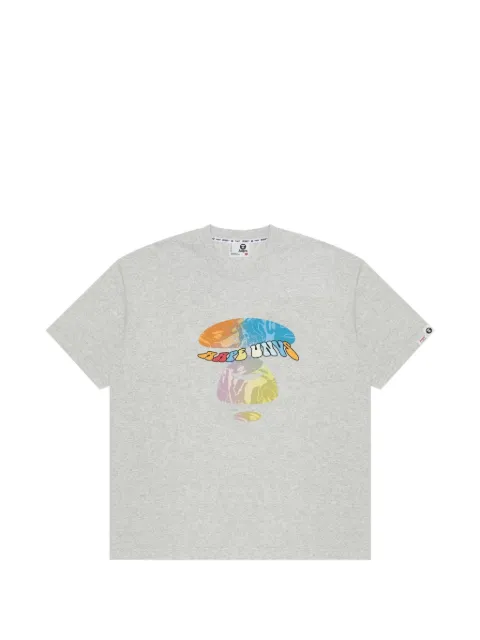 AAPE BY *A BATHING APE® Moonface graphic-print T-shirt Grey AAPTEM1292XAK