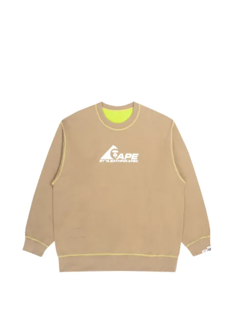AAPE BY *A BATHING APE® reversible logo-print sweatshirt Neutrals AAPSWM3808XXH