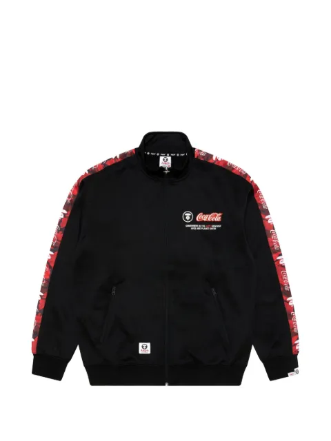 AAPE BY *A BATHING APE® x Coca-Cola Moonface camo-tape sweatshirt Black AAPSWM9643XXJ