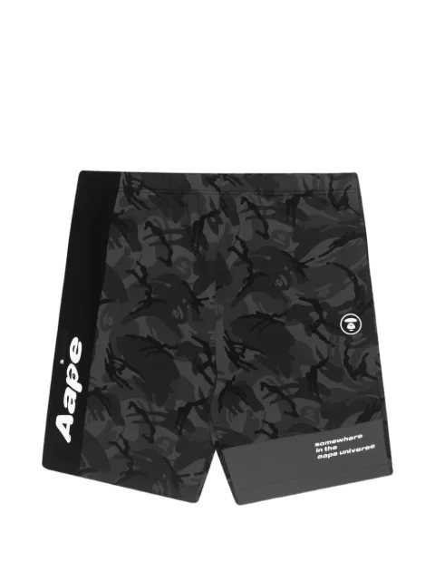 AAPE BY *A BATHING APE® Moonface graphic-print shorts Blue AAPSPM6738XXG