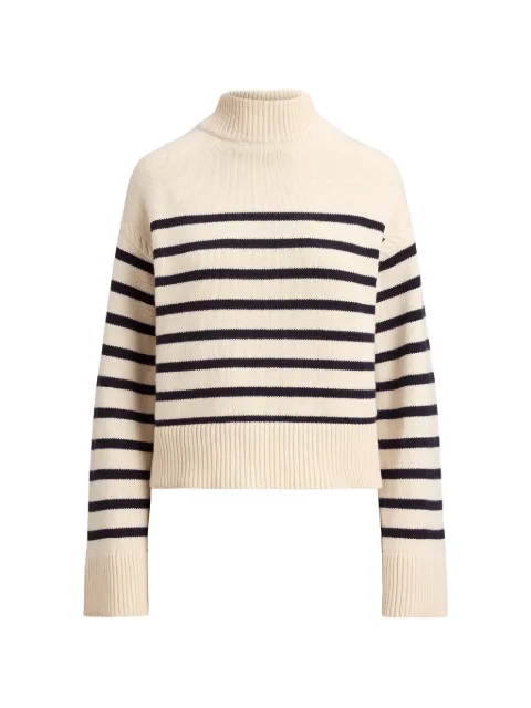 Lauren Ralph Lauren striped mock-neck sweater Neutrals 200P03452001