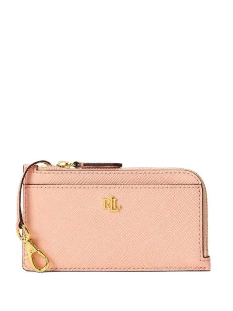 Lauren Ralph Lauren logo-plaque leather wallet Pink 432P10422005