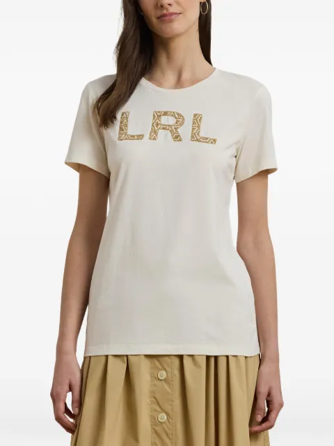Lauren Ralph Lauren LRL logo-embroidered T-shirt Neutrals 200963950001