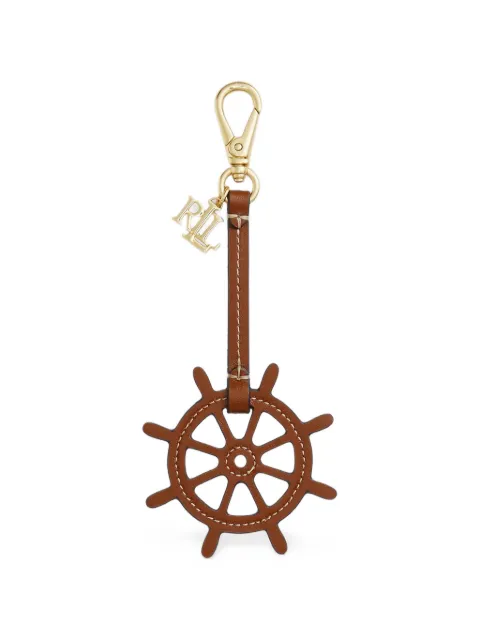 Lauren Ralph Lauren ship-wheel leather bag charm Brown 432P09308001
