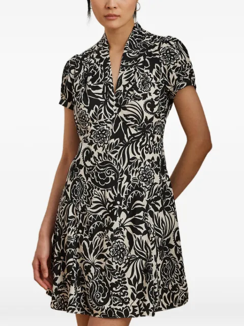 Lauren Ralph Lauren floral-print short-sleeve mini dress Black 200963678001