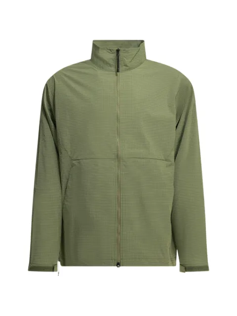 Goldwin grid-pattern high-neck windbreaker Green GL15330