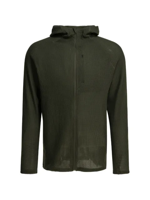 Houdini Sportswear Pace Flow waffle-knit zip-up hoodie Green 830011H29