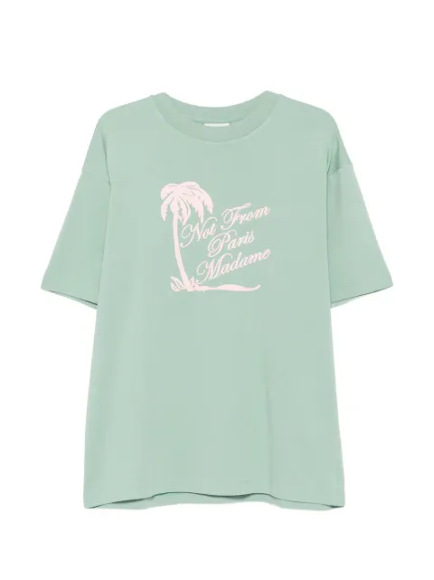 Drôle De Monsieur Not From Paris Madame T-shirt Green KTS297CO002