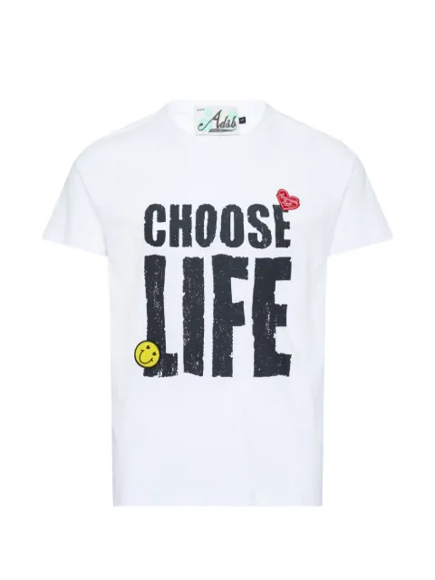 Andersson Bell slogan-print slub-texture T-shirt White ATB1547U00WHITE
