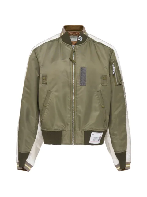 Maison MIHARA YASUHIRO MA-1 Sukajan zip-fastening jacket Green A16BL052