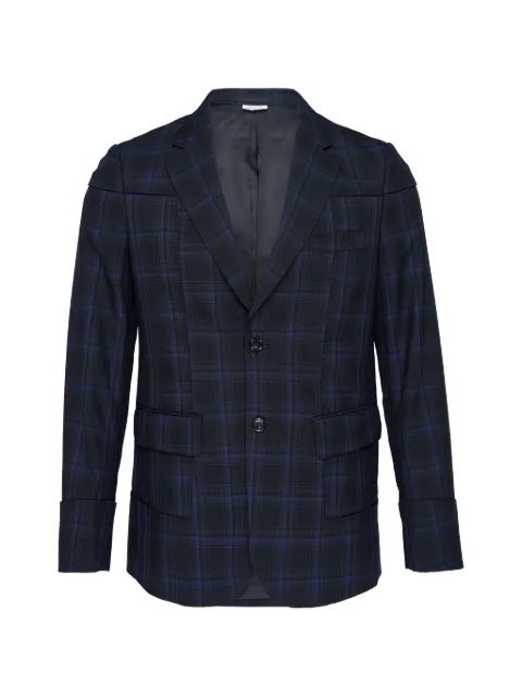 Comme des Garçons Homme Deux check-pattern panelled blazer Black DQJ048