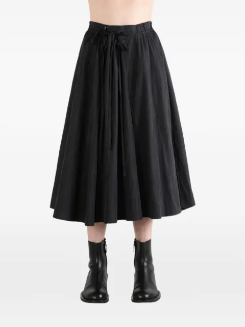 Studio Nicholson tie-fastening pleated skirt Black MESSINASNW1753