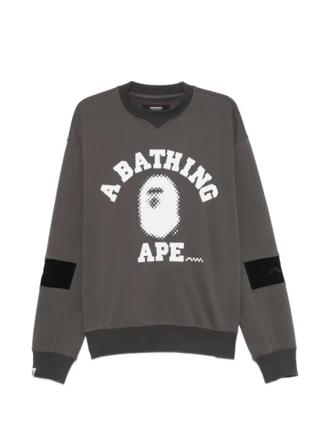 A BATHING APE® x Kazuki Kuraish College logo-print sweatshirt Grey 001SWM331901C