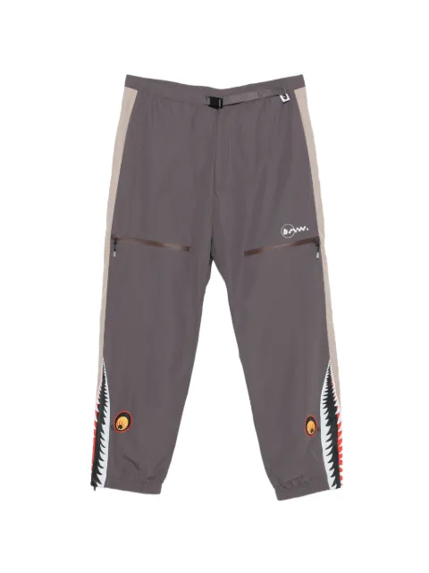 A BATHING APE® x Kazuki Kuraishi elasticated-cuffs track pants Grey 001PTM331901C