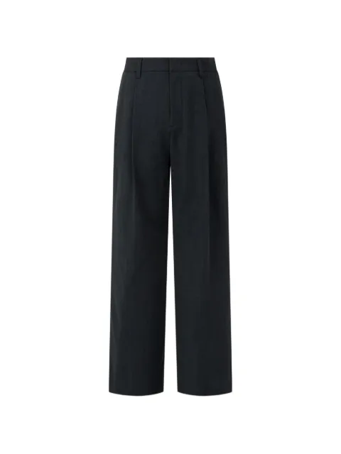 TOMBOY zip-up wide-leg trousers Black 9156231082