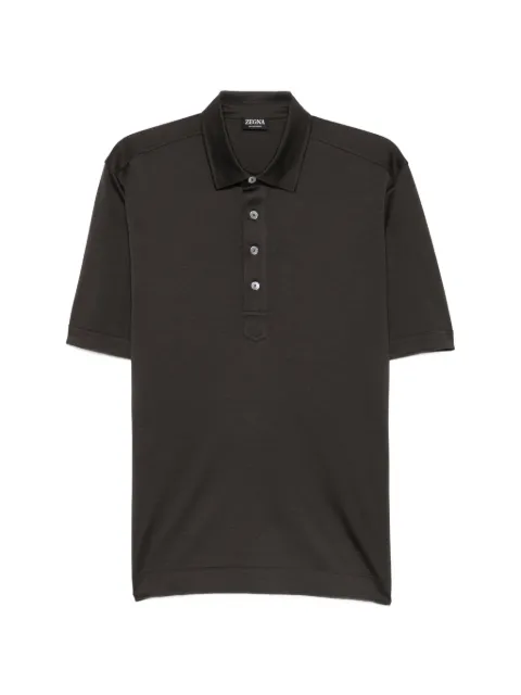 Zegna short-sleeved polo shirt Brown UH386A3H774
