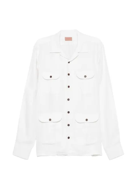 BORRIELLO NAPOLI four-pocket overshirt White 22056