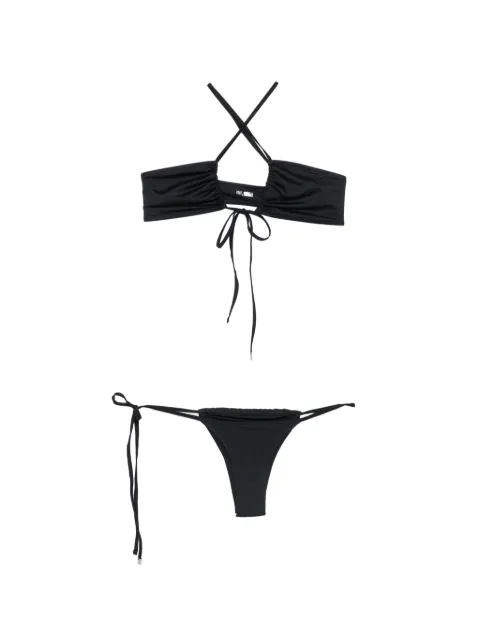 The Attico halterneck side-tie bikini Black 260WBC00013PAA113AA100