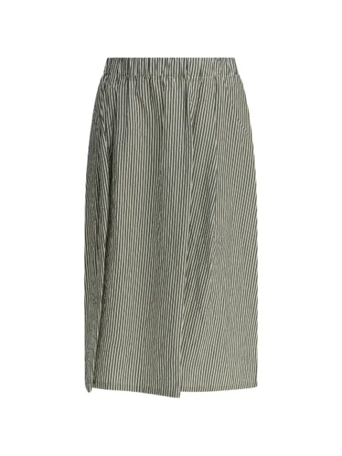 Apuntob striped cotton midi skirt Black P1975TS958NERO