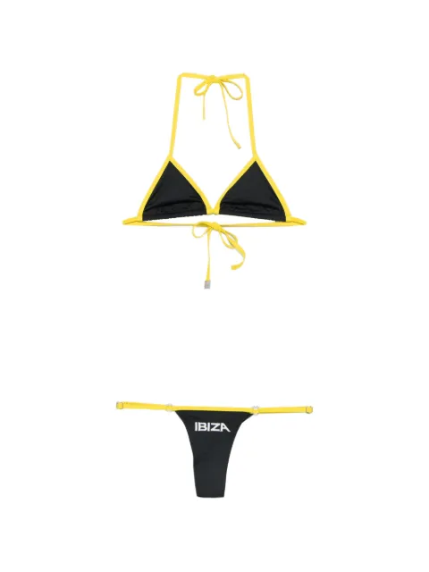 The Attico logo-print triangle-cup bikini Black 260WBC00019PAA113RA522