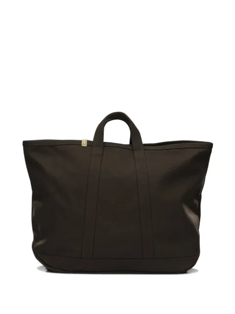 visvim large Rime logo-detail cotton tote bag Brown 0126103003026CHARCOAL