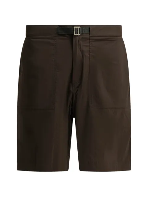 Houdini Sportswear Liquid Chore belted patch-pocket shorts Brown 860063