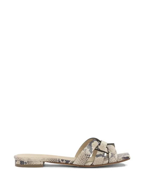 Sergio Levantesi Norma6 snake-effect caged sandals Neutrals NORMA6