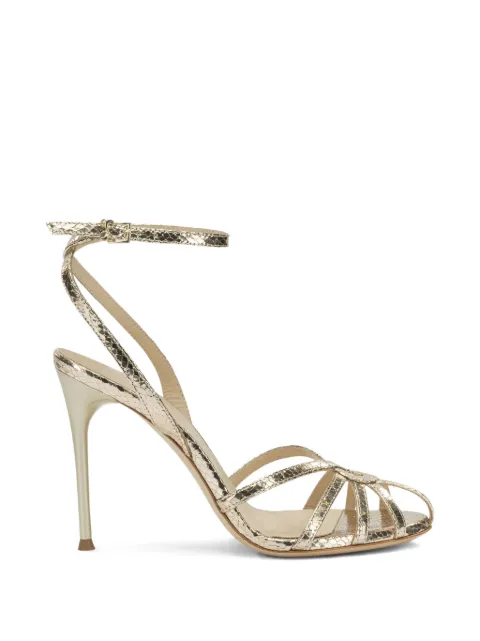 Sergio Levantesi Raykav6 snakeskin-effect strappy sandals Gold RAYKAV6