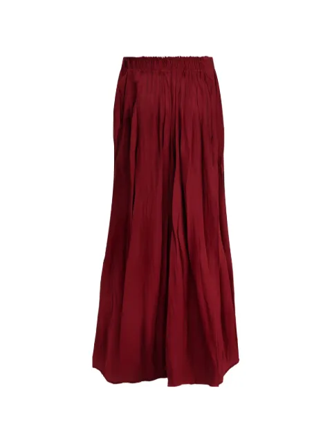 SA SU PHI pleated elasticated-waist maxi skirt Red S26225VVS