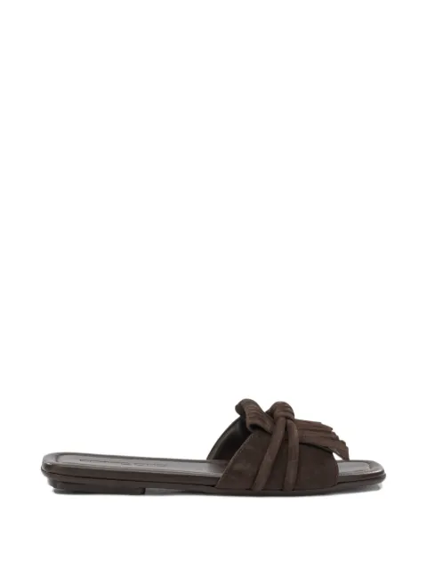 Pomme D´Or Glenn fringe-detail knotted sandals Brown 1099GLENNCAMOSCIO