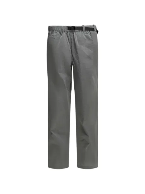 Goldwin grid-pattern belted trousers Grey GL76187ST