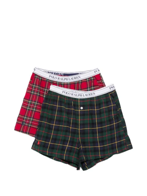 Polo Ralph Lauren tartan-print logo-waist boxers (set of two) Red 298P03121001