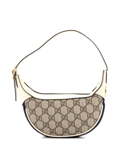 Gucci Pre-Owned Ophidia Half Moon Bag GG Coated Canvas Mini hobo bag Brown S23RRJA1UG1XU9HU