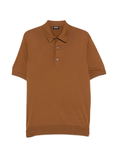Zegna short-sleeve polo sweater Red UHC90A3C32