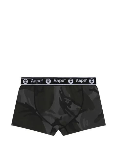 AAPE BY *A BATHING APE® Camo Moonface boxer shorts Black AAPUWM5240XXP