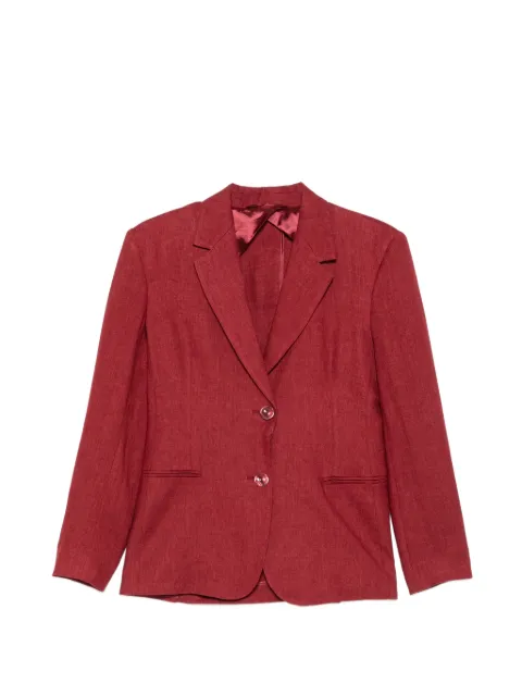 Max Mara Bello single-breasted notched-lapels blazer Red 2616041052600