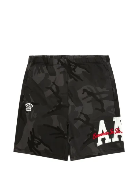 AAPE BY *A BATHING APE® camo-print sweat shorts Black AAPSPMC695XCQ