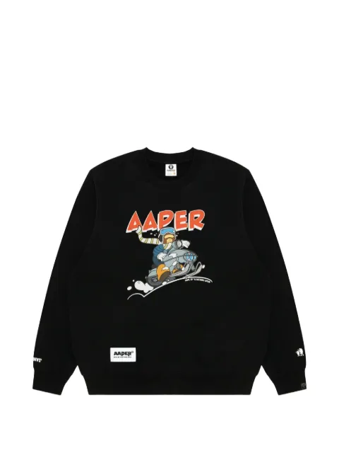 AAPE BY *A BATHING APE® AAPER graphic-print sweatshirt Black AAPSWMC367XXP