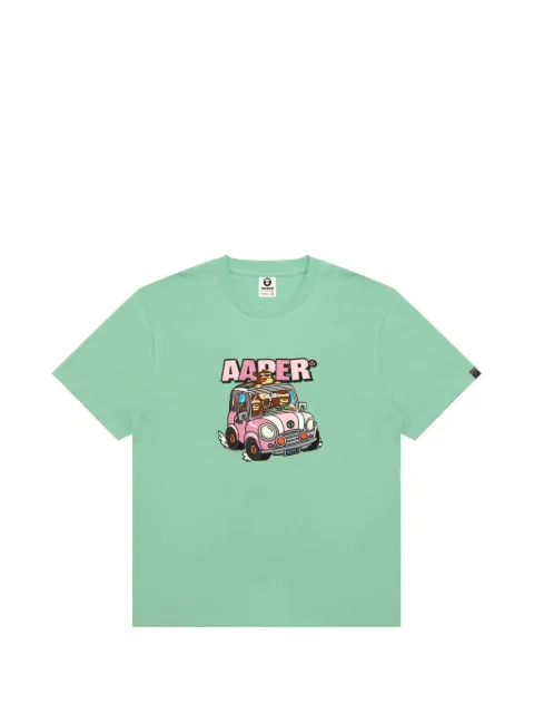 AAPE BY *A BATHING APE® Aaper graphic-print T-shirt Green AAPTEM1826XXQ